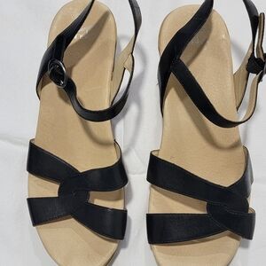 Dansko Black Leather Strappy Sandals NIB